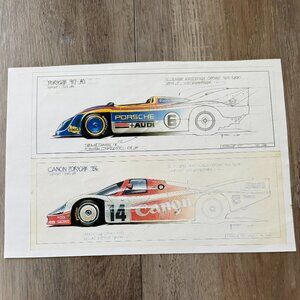 Porsche Racer Car Drawing from the 80's - Copy